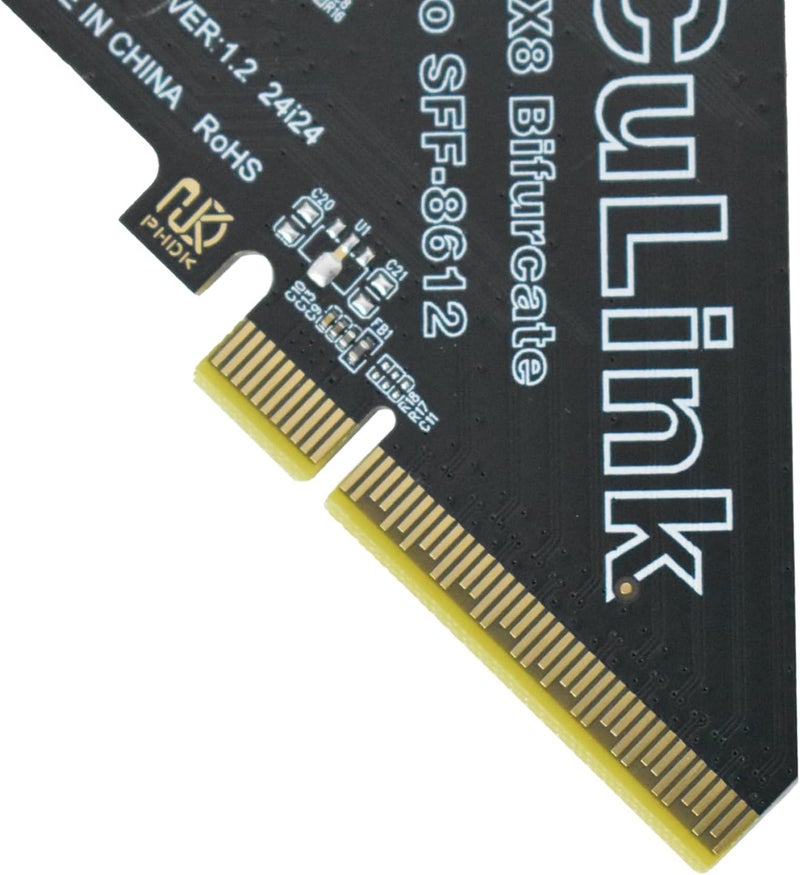 LetLinkSo Gen4 PCIe to Oculink SFF-8612 Adapter SFF-8611 External Graphics Card for GPU Dock, eGPU, NVMe SSD (PCIe x8 to Oculink) - Image 2